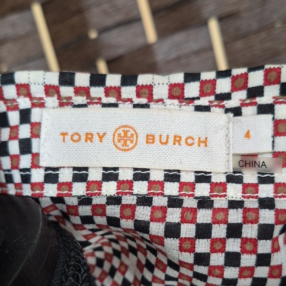 Tory Burch Brown and White Patterned Tunic - Picture 2 of 9